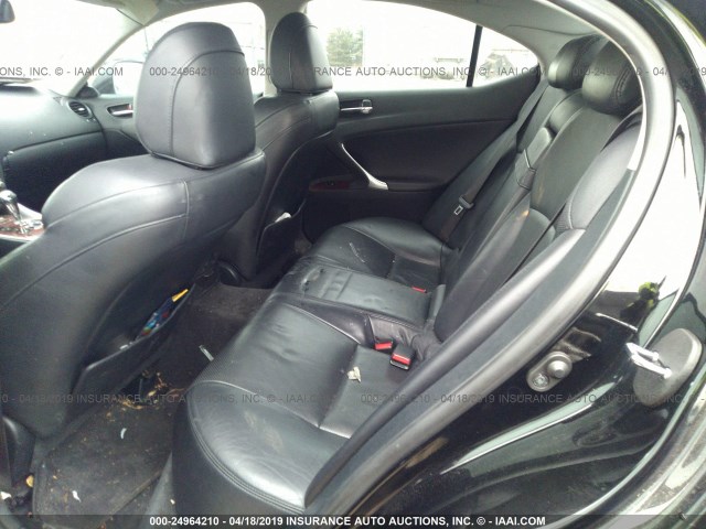 JTHCK262275010276 - 2007 LEXUS IS 250 BLACK photo 8