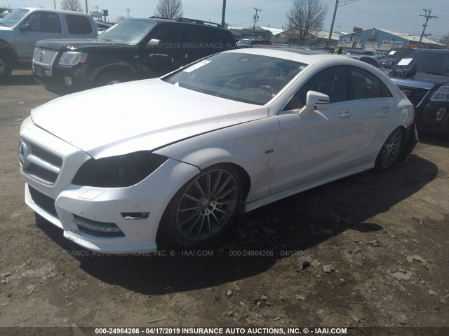 WDDLJ9BB8FA142327 - 2015 MERCEDES-BENZ CLS 550 4MATIC WHITE photo 2