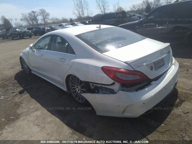 WDDLJ9BB8FA142327 - 2015 MERCEDES-BENZ CLS 550 4MATIC WHITE photo 3