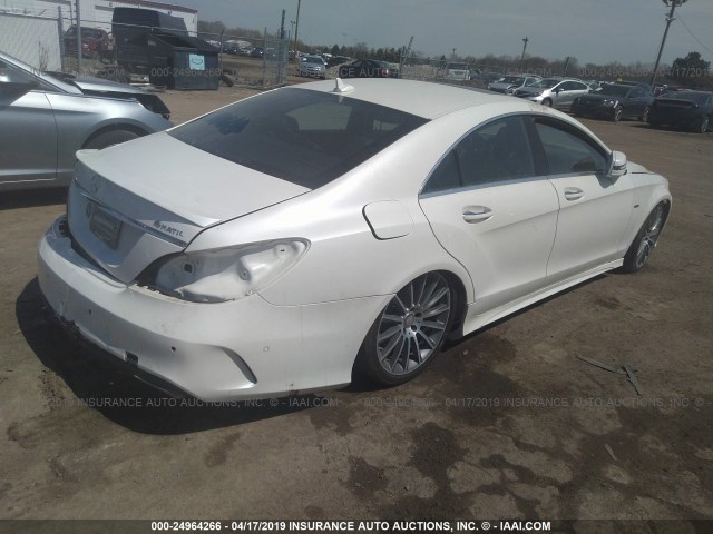 WDDLJ9BB8FA142327 - 2015 MERCEDES-BENZ CLS 550 4MATIC WHITE photo 4