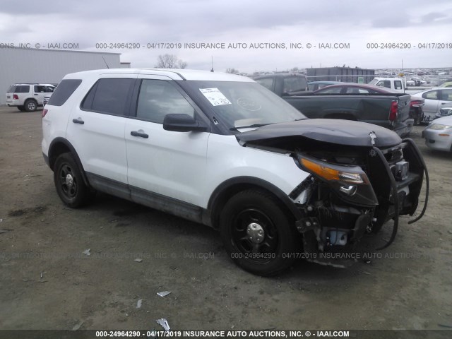 1FM5K8AR2EGB90986 - 2014 FORD EXPLORER POLICE INTERCEPTOR WHITE photo 1