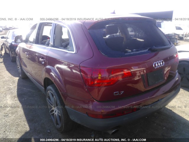 WA1BV74L37D013250 - 2007 AUDI Q7 4.2 QUATTRO PREMIUM RED photo 3