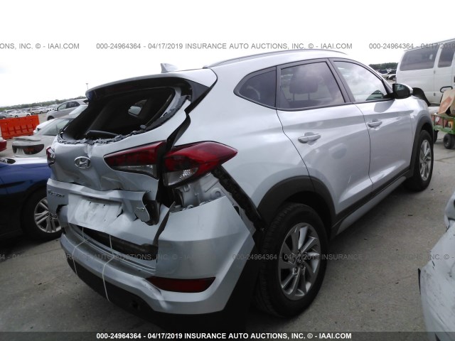 KM8J3CA45JU694799 - 2018 HYUNDAI TUCSON LIMITED/SPORT AND ECO/SE SILVER photo 4