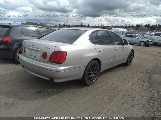 JT8BD69S730181878 - 2003 LEXUS GS 300 SILVER photo 4