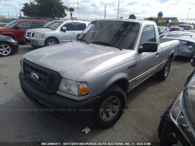 1FTYR10D27PA63894 - 2007 FORD RANGER SILVER photo 2