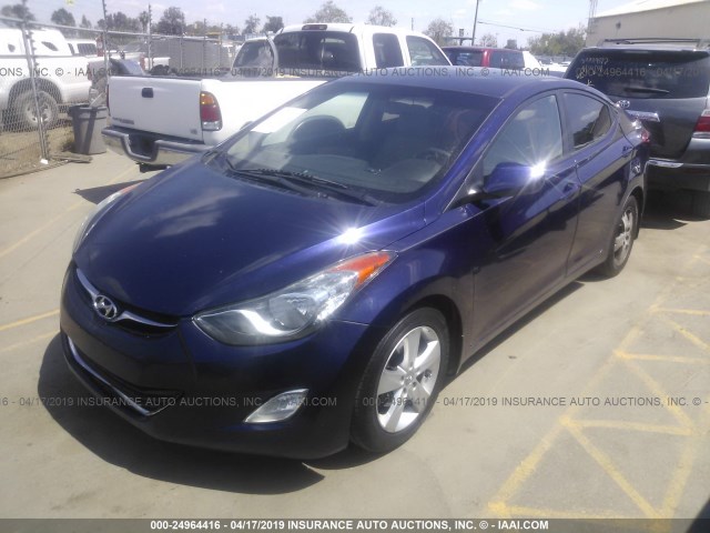 5NPDH4AEXDH313321 - 2013 HYUNDAI ELANTRA GLS/LIMITED PURPLE photo 2