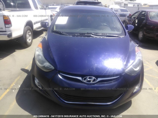 5NPDH4AEXDH313321 - 2013 HYUNDAI ELANTRA GLS/LIMITED PURPLE photo 6