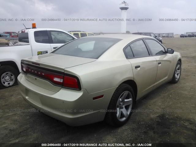 2C3CDXAT6EH316271 - 2014 DODGE CHARGER POLICE GOLD photo 4