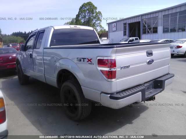 1FTRX14W59FA61961 - 2009 FORD F150 SUPER CAB SILVER photo 3