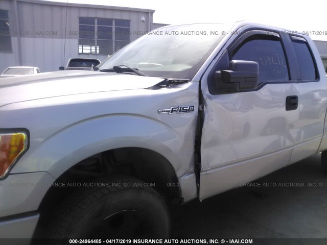 1FTRX14W59FA61961 - 2009 FORD F150 SUPER CAB SILVER photo 6