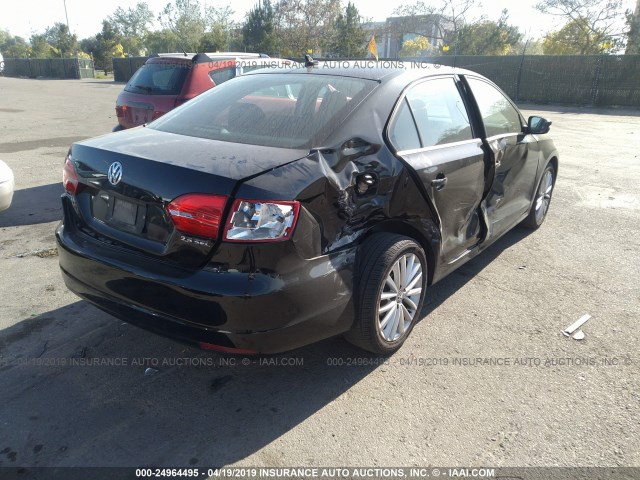 3VWLX7AJ6CM408154 - 2012 VOLKSWAGEN JETTA SEL BLACK photo 4