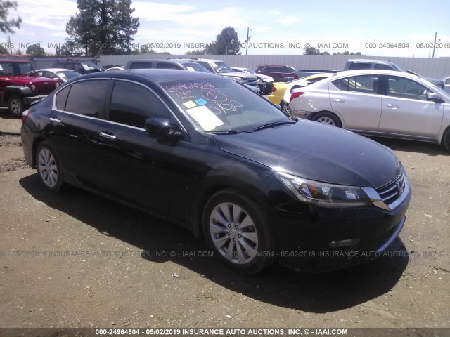 1HGCR2F88EA007339 - 2014 HONDA ACCORD GRAY photo 1