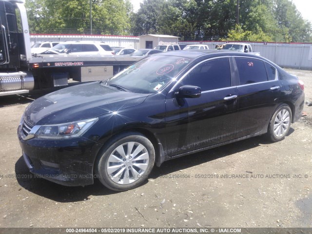 1HGCR2F88EA007339 - 2014 HONDA ACCORD GRAY photo 2