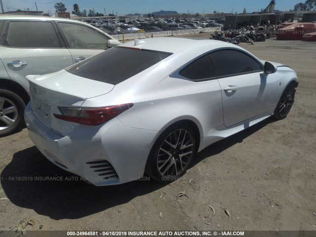 JTHHA5BC4G5001121 - 2016 LEXUS RC 200T WHITE photo 4