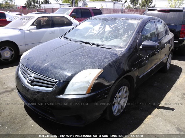 3N1AB6AP2BL699542 - 2011 NISSAN SENTRA 2.0/2.0S/SR/2.0SL BLACK photo 2