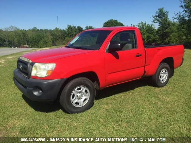 5TENX22N57Z411300 - 2007 TOYOTA TACOMA RED photo 2