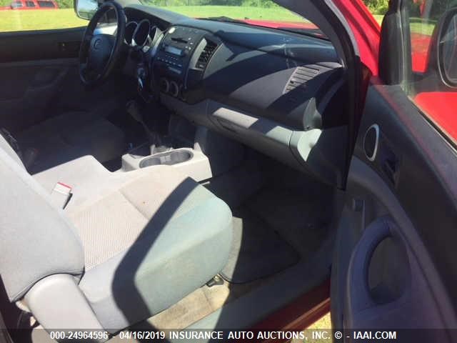 5TENX22N57Z411300 - 2007 TOYOTA TACOMA RED photo 5