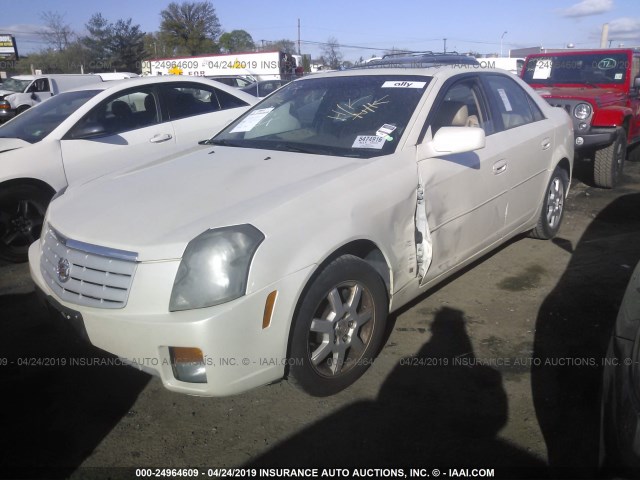 1G6DP577670163973 - 2007 CADILLAC CTS HI FEATURE V6 WHITE photo 2