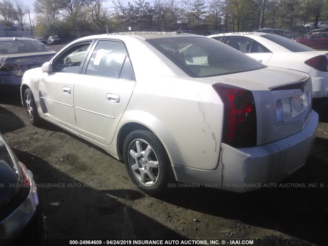 1G6DP577670163973 - 2007 CADILLAC CTS HI FEATURE V6 WHITE photo 3