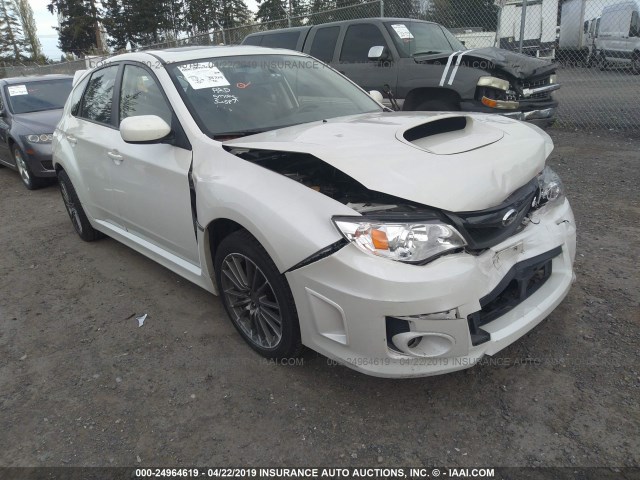 JF1GR7E66EG219575 - 2014 SUBARU IMPREZA WRX WHITE photo 1