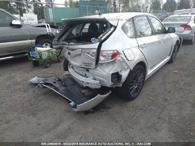 JF1GR7E66EG219575 - 2014 SUBARU IMPREZA WRX WHITE photo 4