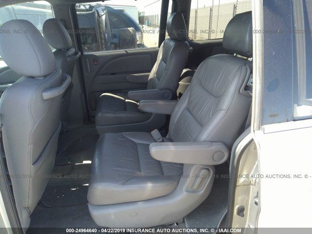 5FNRL38618B402681 - 2008 HONDA ODYSSEY EXL SILVER photo 8