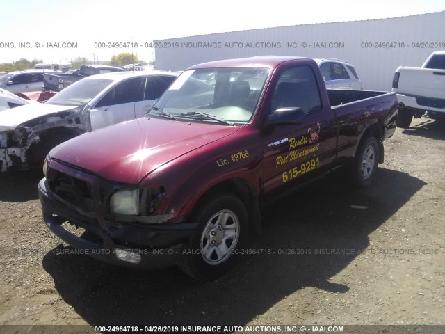 5TENL42N74Z420096 - 2004 TOYOTA TACOMA RED photo 2
