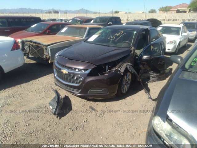 1G11C5SLXFF332414 - 2015 CHEVROLET MALIBU 1LT 紫色 照片 2