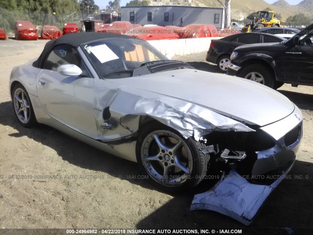 4USBU53587LW92562 - 2007 BMW Z4 3.0SI SILVER photo 1