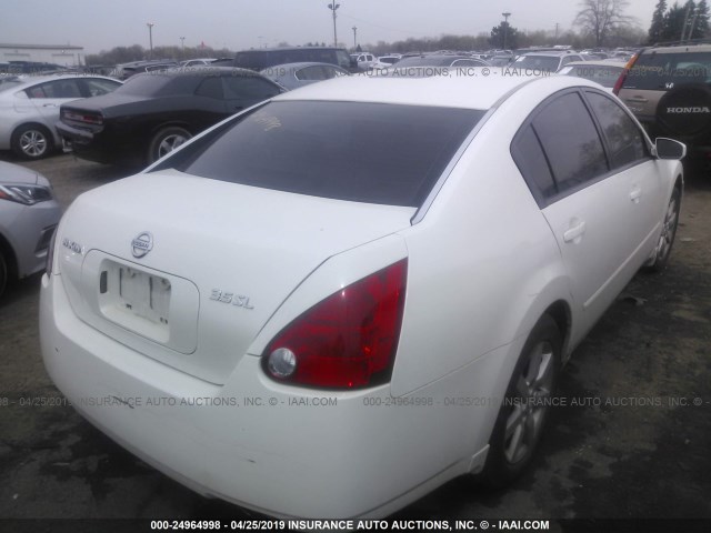 1N4BA41EX4C890203 - 2004 NISSAN MAXIMA SE/SL WHITE photo 4