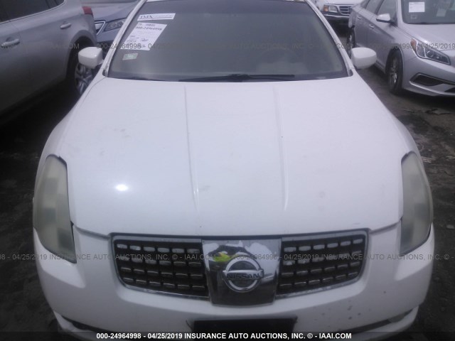 1N4BA41EX4C890203 - 2004 NISSAN MAXIMA SE/SL WHITE photo 6