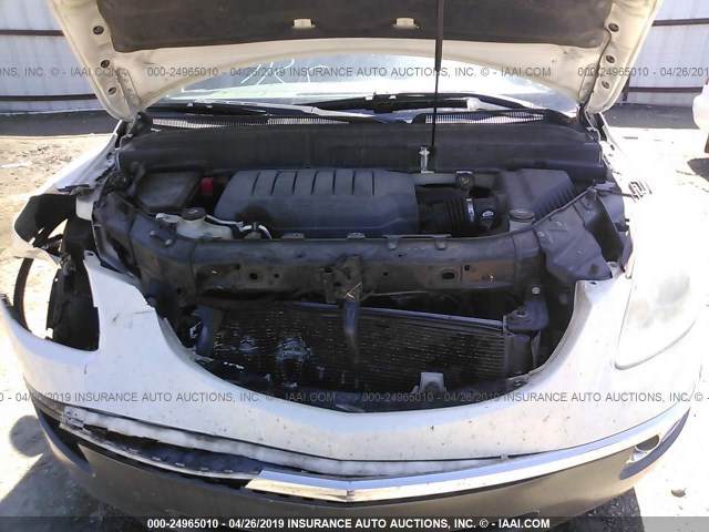 5GAER23758J153559 - 2008 BUICK ENCLAVE CXL WHITE photo 10