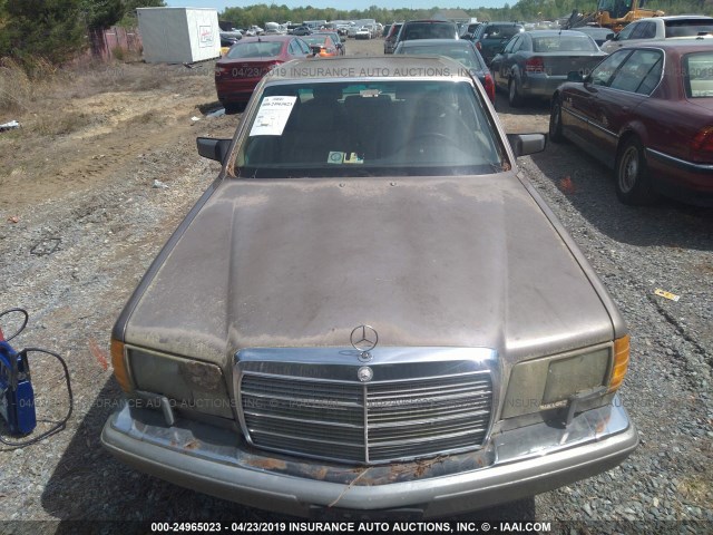 WDBCA25D5JA398902 - 1988 MERCEDES-BENZ 300 SEL BROWN photo 6