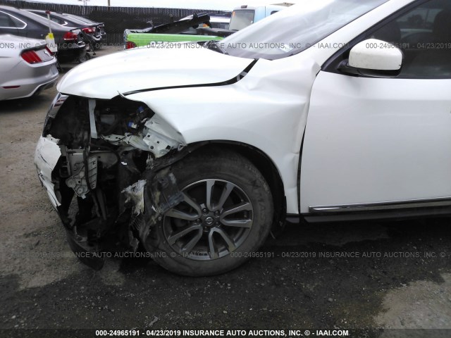 5N1AR2MN1EC613693 - 2014 NISSAN PATHFINDER S/SV/SL/PLATINUM WHITE photo 6