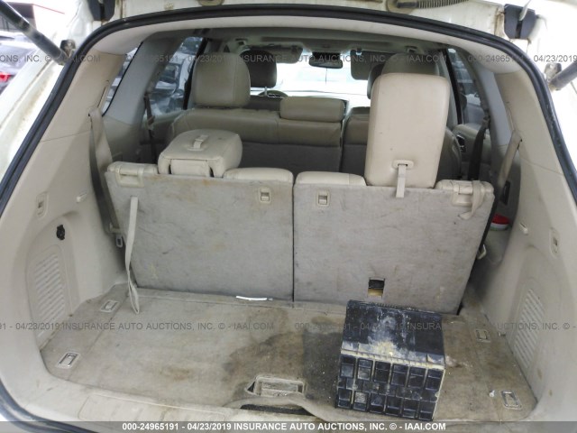 5N1AR2MN1EC613693 - 2014 NISSAN PATHFINDER S/SV/SL/PLATINUM WHITE photo 8