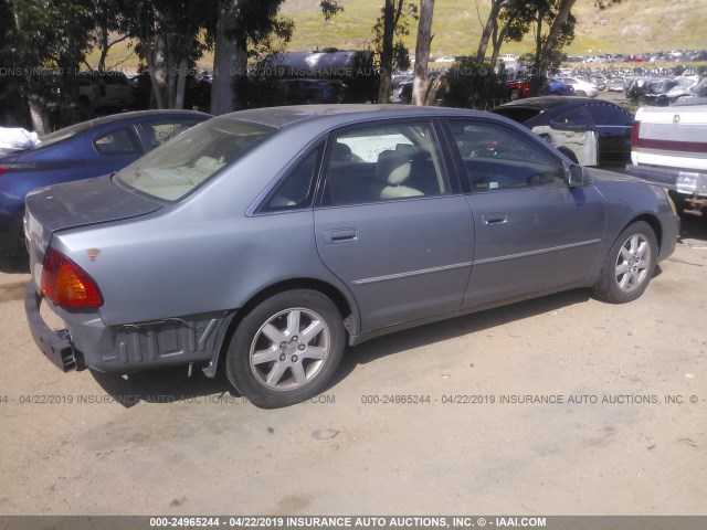 4T1BF28B51U173334 - 2001 TOYOTA AVALON XL/XLS BLUE photo 4