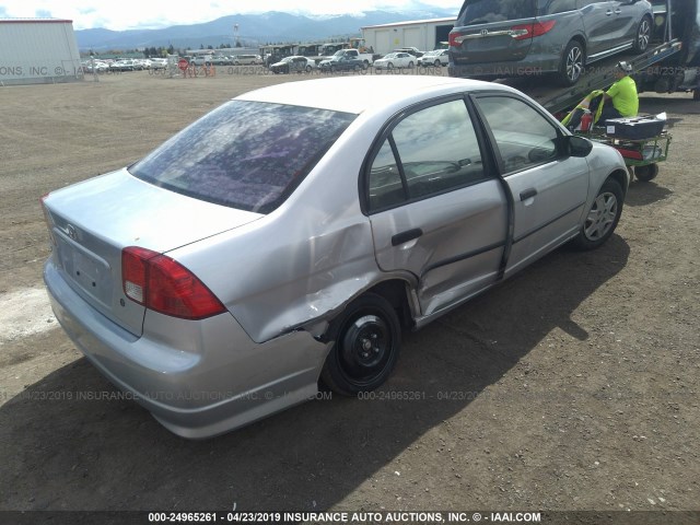 2HGES16354H636293 - 2004 HONDA CIVIC DX VP SILVER photo 4