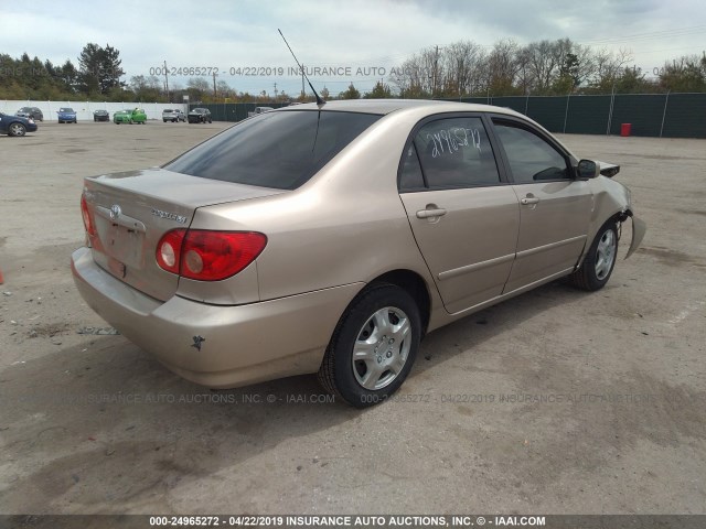 2T1BR32E37C723527 - 2007 TOYOTA COROLLA CE/LE/S GOLD photo 4