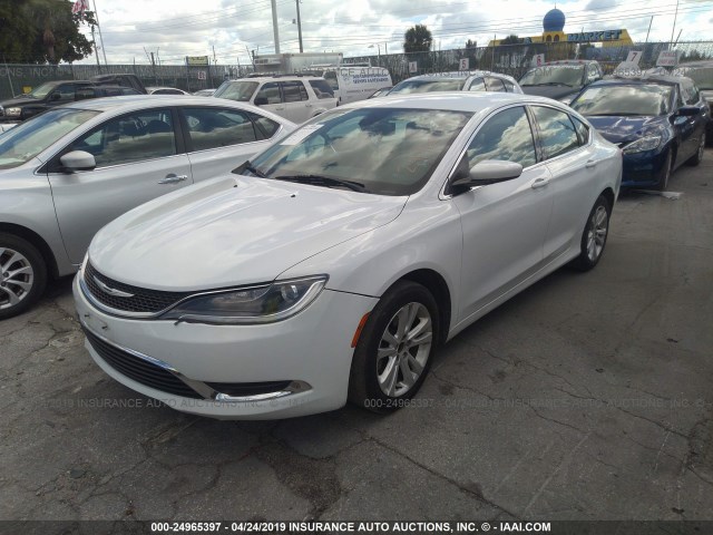 1C3CCCAB5FN659665 - 2015 CHRYSLER 200 LIMITED WHITE photo 2