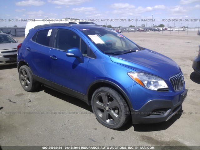 KL4CJASB2EB707394 - 2014 BUICK ENCORE BLUE photo 1