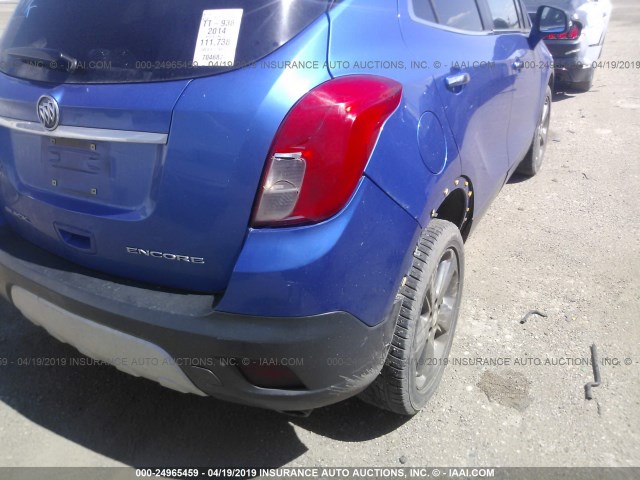 KL4CJASB2EB707394 - 2014 BUICK ENCORE BLUE photo 6