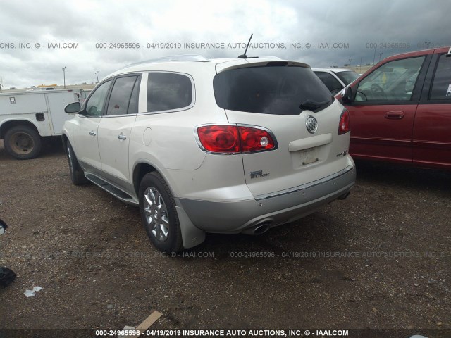 5GAKRCED1BJ336864 - 2011 BUICK ENCLAVE CXL WHITE photo 3
