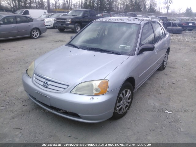 1HGES15583L017921 - 2003 HONDA CIVIC LX SILVER photo 2