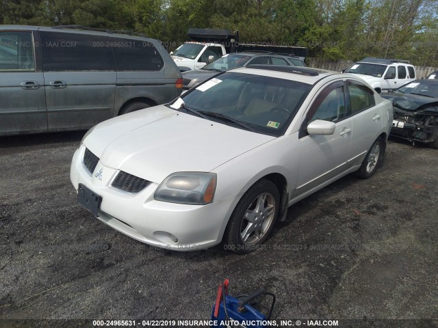 4A3AB76S15E037131 - 2005 MITSUBISHI GALANT GTS WHITE photo 2