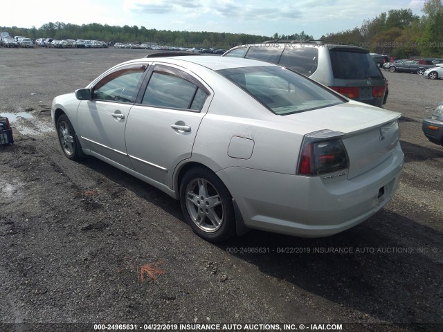 4A3AB76S15E037131 - 2005 MITSUBISHI GALANT GTS WHITE photo 3