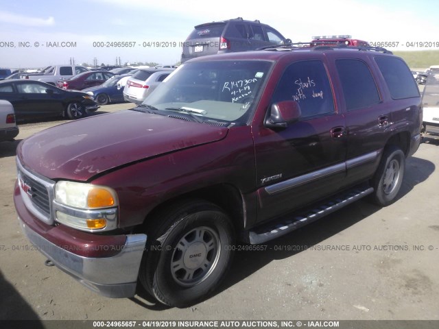 1GKEC13T92R146151 - 2002 GMC YUKON RED photo 2