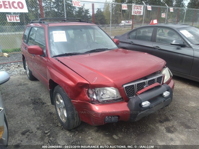 JF1SF65611H727874 - 2001 SUBARU FORESTER S RED photo 1