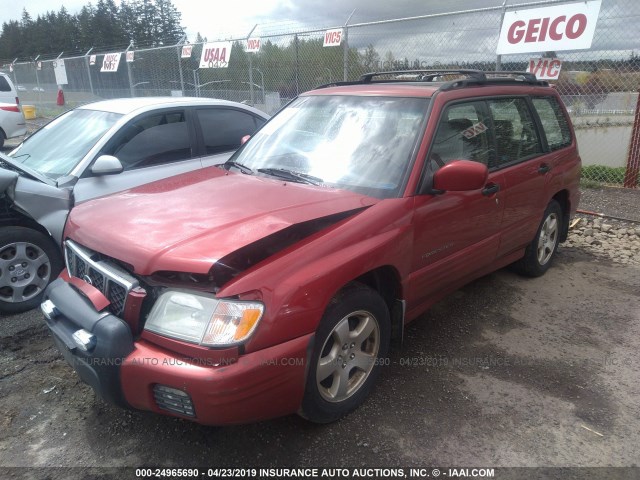 JF1SF65611H727874 - 2001 SUBARU FORESTER S RED photo 2