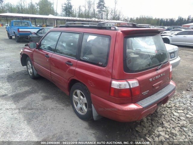 JF1SF65611H727874 - 2001 SUBARU FORESTER S RED photo 3