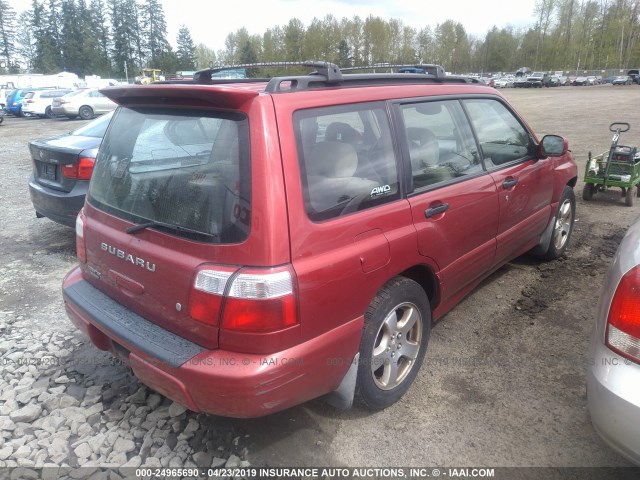 JF1SF65611H727874 - 2001 SUBARU FORESTER S RED photo 4